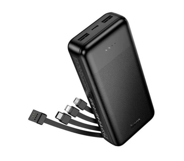 Hoco J163A Wonderful power bank with 4 cables(20000mAh) black