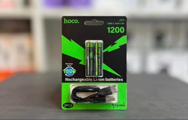 Hoco JA4 AAA rechargeable lithium battery(2PCS) black