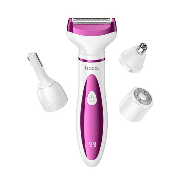 Hoco HP80 4-in-1 ladies trimmer and shaver rose red
