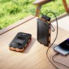 Hoco J164 Platinum solar dual lighting power bank(8000mAh) black