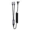 Hoco DU60 Jasmine USB 2-in-1 spring charging data cable black