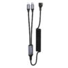 Hoco DU60 Jasmine Type-C 2-in-1 spring charging data cable black