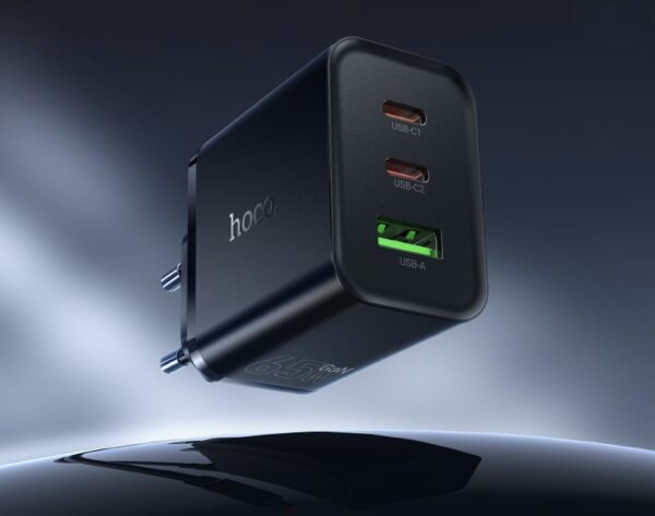 Hoco N75 Grande 65W(2C1A) charger(EU) black