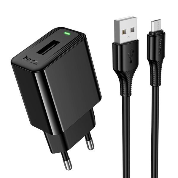 6942007670982-2 Hoco CS91A Leader single-port charger set(Micro)(EU) black