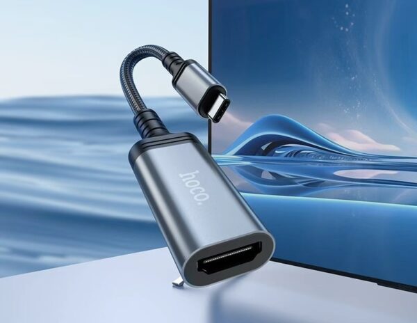 Hoco UA43A Type-C to HDTV conversion cable metal gray