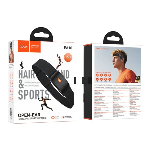 6942007671521-2 Hoco EA10 Energica hairband sports BT headset black