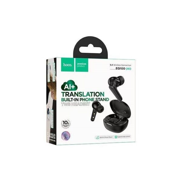 Hoco EQ100 Intelligent AI translation headset(App) black