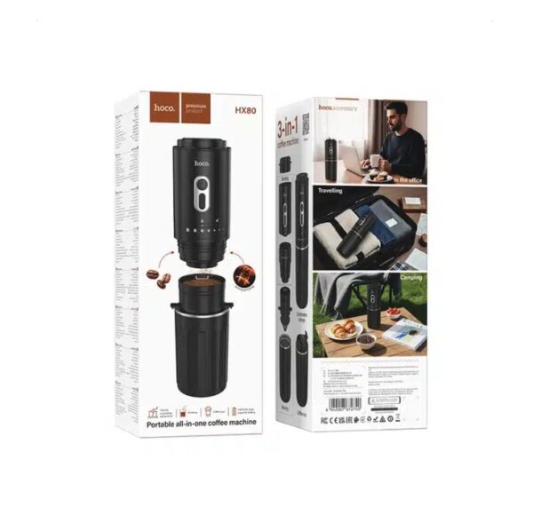Hoco HX80 Portable all-in-one coffee machine black