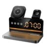 Hoco DWQ03 4-in-1 wireless charger with alarm clock black