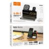 Hoco DWQ03 4-in-1 wireless charger with alarm clock black
