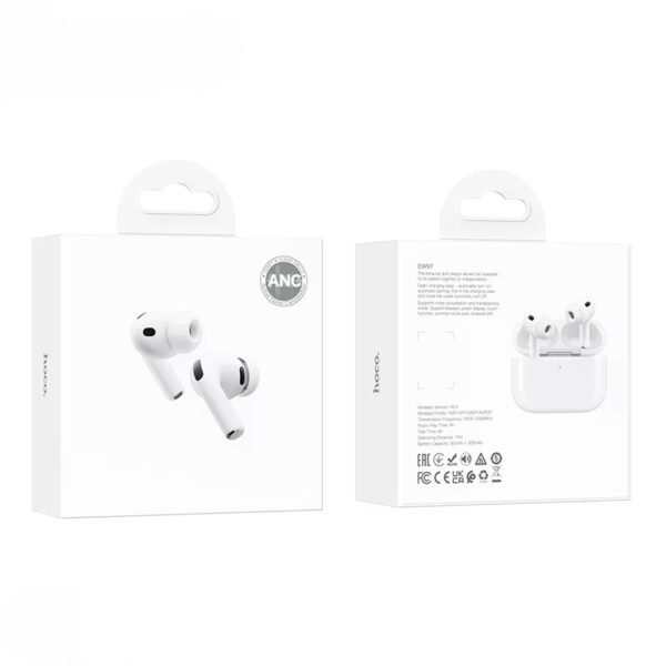 Hoco EW97 True wireless ANC noise reduction BT headset white