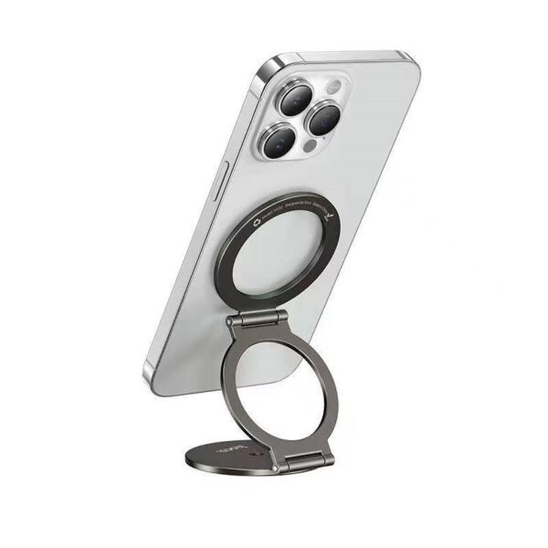 Hoco H102 Whale magnetic ring holder(multi-scene) metal grey