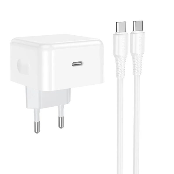6942007675192 Hoco C161A Speed single port PD40W charger set(C to C)(EU) white