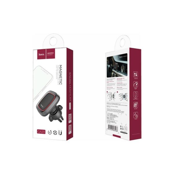6957531065586-2 Hoco CA23 Lotto series magnetic air outlet holder black