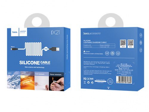 Hoco X20 Flash iP charging cable(L=1M) white
