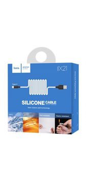 Hoco X21 Silicone Type-C charging cable black＆white