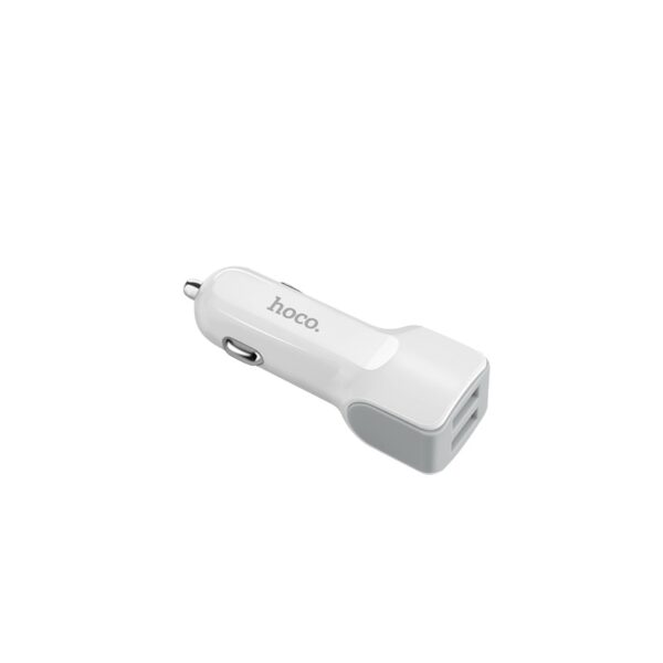 6957531078029-2 Hoco Z23 grand style dual-port car charger set with Micro cable white
