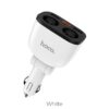 Hoco Z28 Power ocean cigarette lighter in-car charger with digital display white