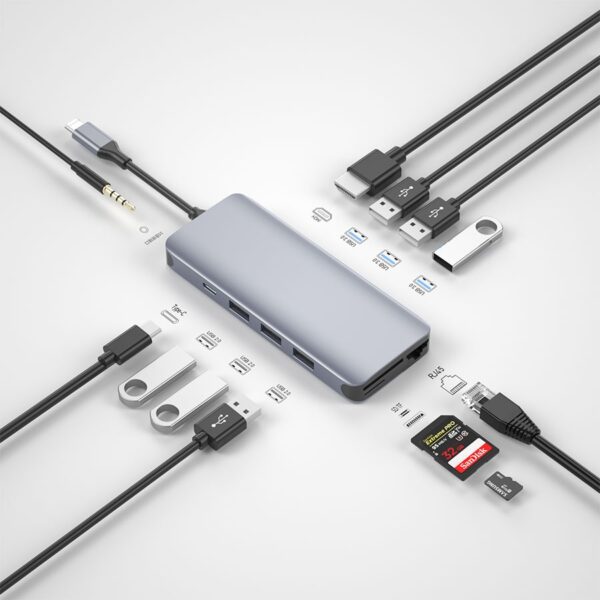 Wiwu Alpha 12 in 1 Hub Gray