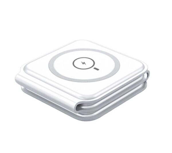 6973218946733-3 Wiwu Foldable 3 in 1 Cableless Charger M6 White