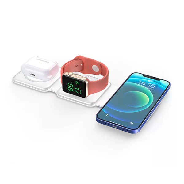 6973218946733 Wiwu Foldable 3 in 1 Cableless Charger M6 White
