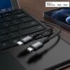 ACEFAST C1-01 USB-C to Lightning aluminum alloy charging data cable,black