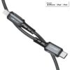 ACEFAST C1-01 USB-C to Lightning aluminum alloy charging data cable,black