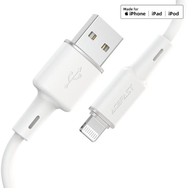 ACEFAST C2-01 USB-C to Lightning zinc alloy silicone charging data cable,black