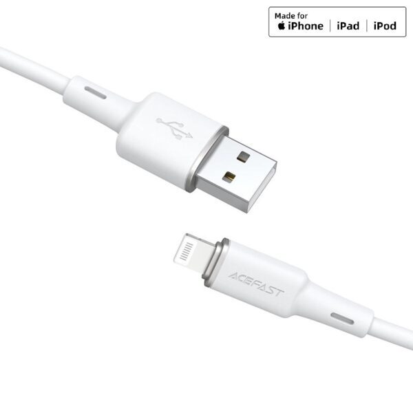 ACEFAST C2-01 USB-C to Lightning zinc alloy silicone charging data cable,black