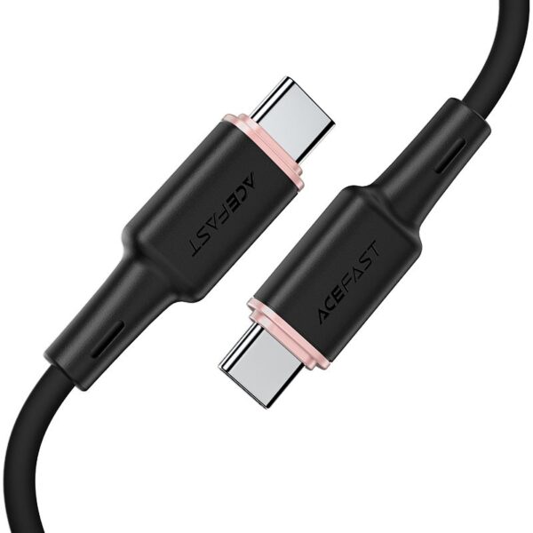 ACEFAST C2-03 USB-C to USB-C zinc alloy silicone charging data cable,black