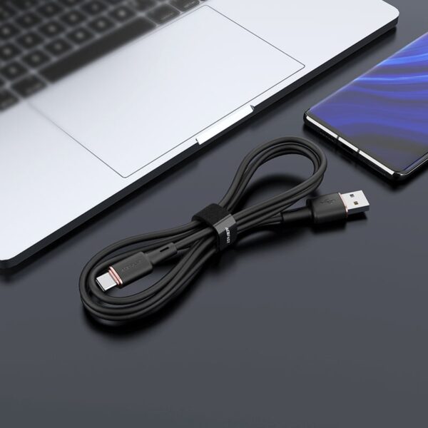 ACEFAST C2-04 USB-A to USB-C zinc alloy silicone charging data cable,black