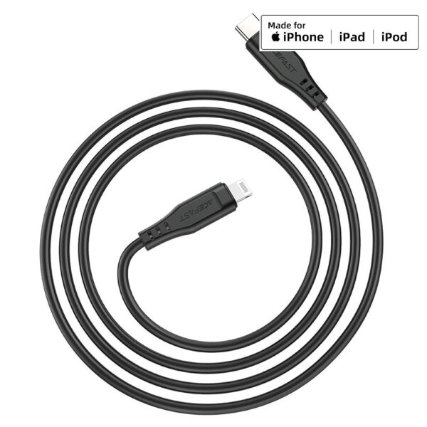 ACEFAST C3-01 USB-C to Lightning TPE charging data cable,black