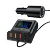 ACEFAST B8 digital display car HUB charger,black
