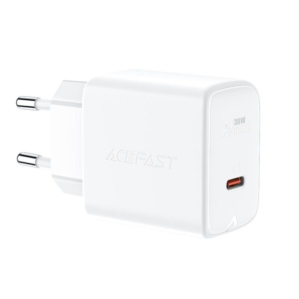 ACEFAST A21 PD30W GaN single USB-C charger,white (EU)