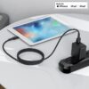 ACEFAST C4-02 USB-A to Lightning aluminum alloy charging data cable, (1.8m) black
