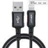 ACEFAST C4-02 USB-A to Lightning aluminum alloy charging data cable, (1.8m) black