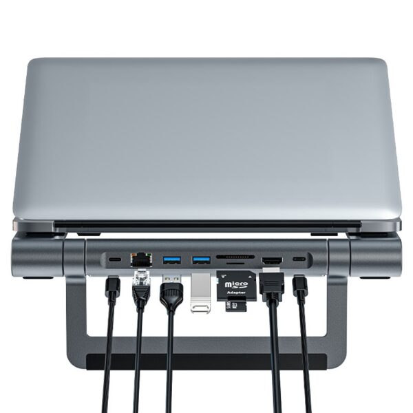 ACEFAST E5 PLUS USB-C multifunctional stand HUB for laptop,space gray