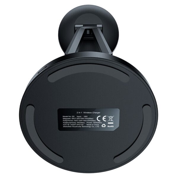 ACEFAST E8 desktop 2-in-1 wireless charging holder,black