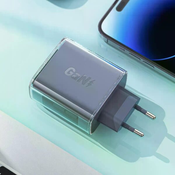 ACEFAST A45 Sparkling series PD65W GaN (2*USB-C+USB-A) charger,mica gray (EU)
