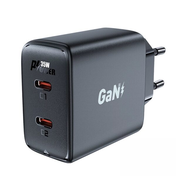 6974316282198-3 ACEFAST A49 PD35W GaN (USB-C+USB-C) dual port charger,black (EU)