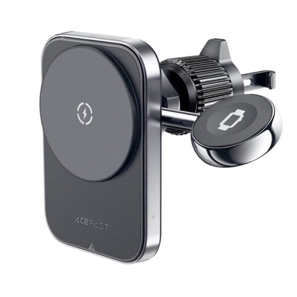 ACEFAST D18 in-car 2-in-1 magnetic wireless charging holder,black