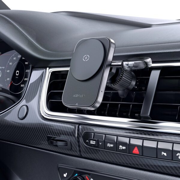 ACEFAST D18 in-car 2-in-1 magnetic wireless charging holder,black