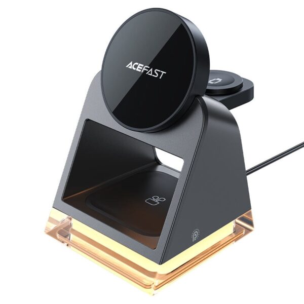 ACEFAST E17 desktop 3-in-1 wireless charging holder,black