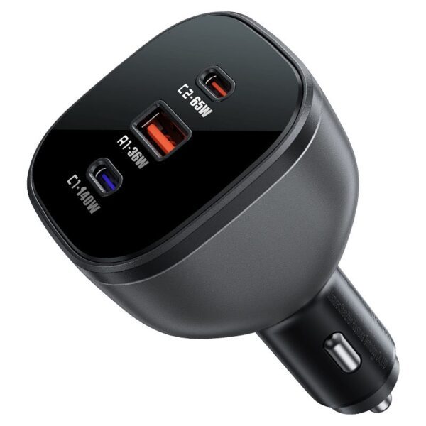 ACEFAST B14 165W (2*USB-C+USB-A) 3-port car charger,black