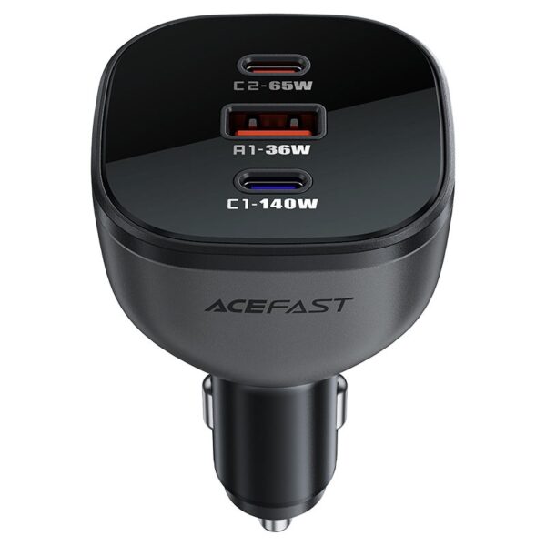 ACEFAST B14 165W (2*USB-C+USB-A) 3-port car charger,black