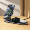 ACEFAST E19 Qi2 desktop 3-in-1 wireless charging holder,black