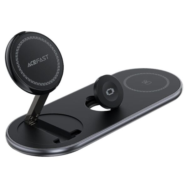 ACEFAST E19 Qi2 desktop 3-in-1 wireless charging holder,black
