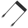 ACEFAST C14-03 USB-C to USB-C spring charging data cable,black