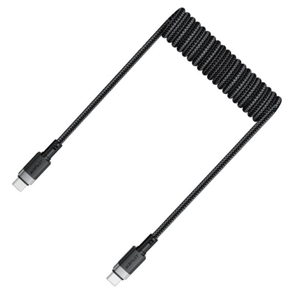 ACEFAST C14-03 USB-C to USB-C spring charging data cable,black