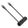 ACEFAST C14-03 USB-C to USB-C spring charging data cable,black